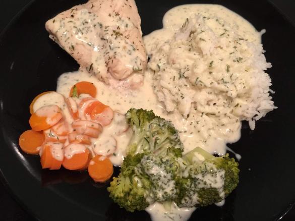 Pangasiusfilet mit Dill-Zitronen-Sauce