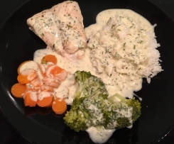 Pangasiusfilet mit Dill-Zitronen-Sauce