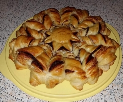 Hefeblume mit Marzipan und Nutella