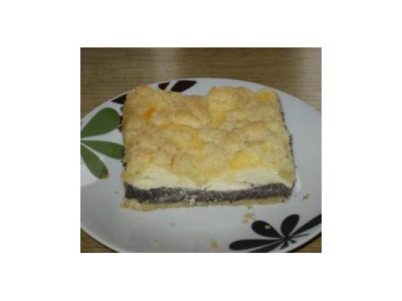 Mohnkuchen mit Streusel und Quark