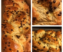 Bananen - Hefezopf mit Schokotropfen