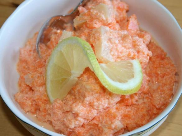 "Sommerfrische" Möhren Ananas Frischkäse Salat