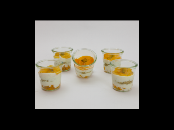 Mango-Pfirsich-Trifle