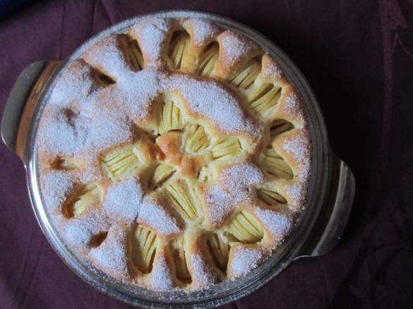 Gedeckter Apfelkuchen - oder Kirschkuchen sehr fein