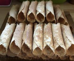 Waffelröllchen, Piepröllchen, Neujahrsröllchen, Waffelhörnchen, Eiserkuchen