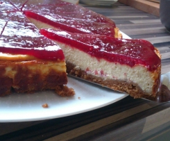 glutenfreier Weihnachts-Käsekuchen mit Spekulatiusboden