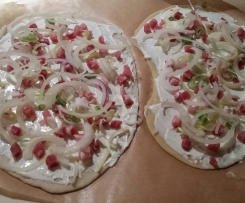 Flammkuchen Elsässer Art - wenig Hefe