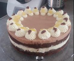 Herbsttorte mit Birnen und Zwetschgenmus