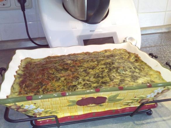 Spargel-Spinatauflauf