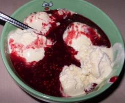 Himbeersoße, heiß oder kalt