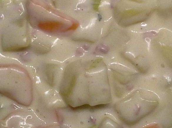 Kartoffel mit Möhren und Lauch in Bechamelsauce