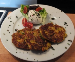 Gemüsepuffer - Gemüsebratlinge mit Knoblauch-Schmand-Dip