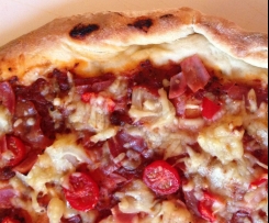 Leckerster Pizzateig für den Pizzastein (Grill oder Backofen)