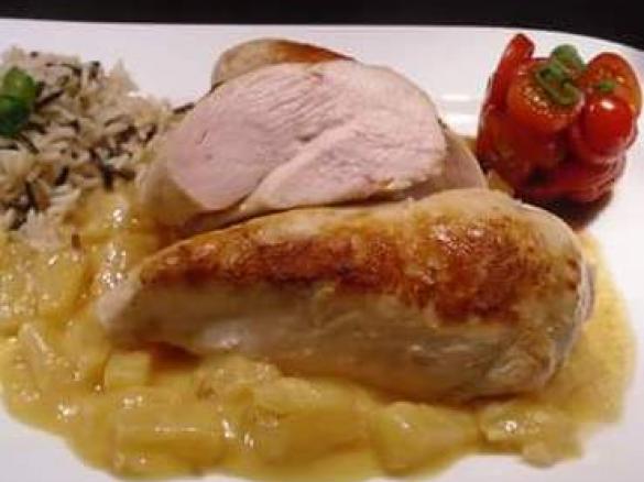 Hähnchenbrust Sous Vide gegart