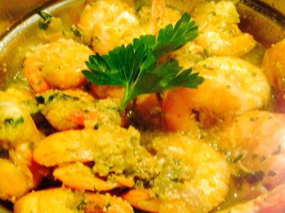 Garnelen mit Weinbrandsauce