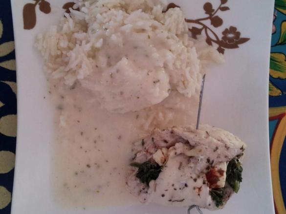 Gefüllte Putenröllchen