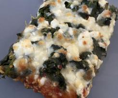 Spinat-Feta-Pizza