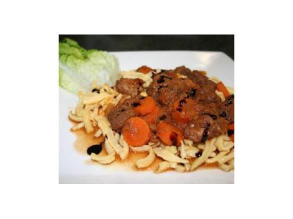 Gulasch in Balsamico-/Soja-/Biersauce