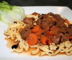 Gulasch in Balsamico-/Soja-/Biersauce
