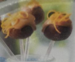 Cake-Pops (ohne Backen) schoko-orange