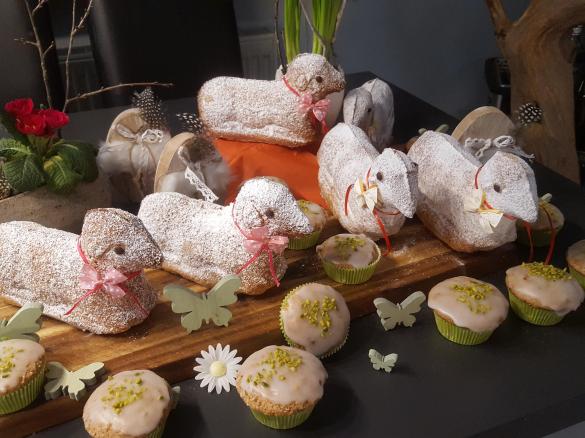 Osterlämmchen .. 3 auf einen Streich!  :-)   / 1x Aufwand/ 3 Lämmchen fertig!