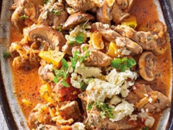 Gyroseintopf mit Schafskäse