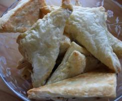 Vegane Spinat-Blätterteigtaschen