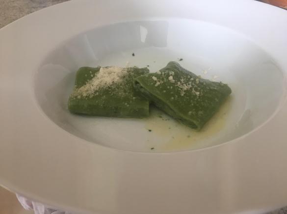 Spinat Ricotta Maultaschen gerollt