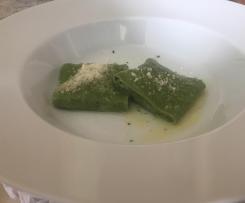 Spinat Ricotta Maultaschen gerollt