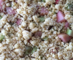 Rhabarberkuchen mit Walnußstreuseln