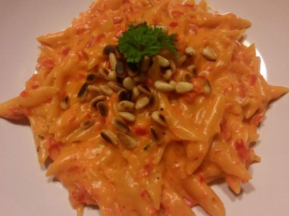 Paprika-Sahne-Nudeln