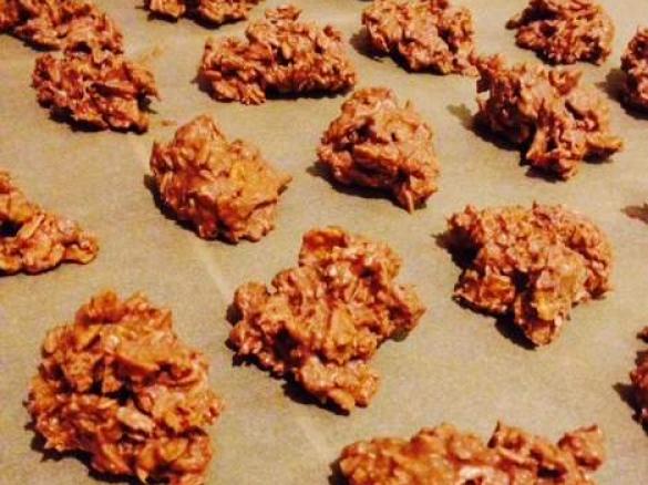 Schoko Cornflakes Taler mit Kokos flocken 