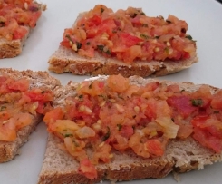 Variation von Bruschetta 