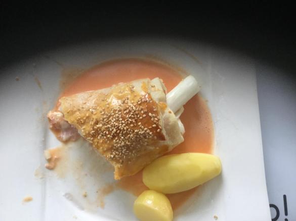 Spargelpastete mit Sauce Choron