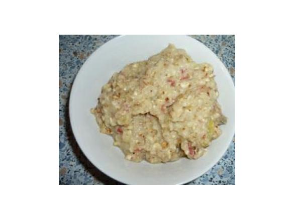 Frische Früchte aufs Brot ( Apfel-Banane mit Nuss )