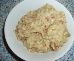 Frische Früchte aufs Brot ( Apfel-Banane mit Nuss )