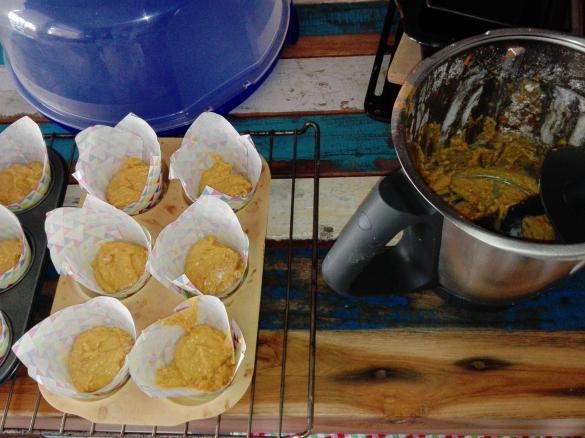 Rübli Muffins mit Apfelmus