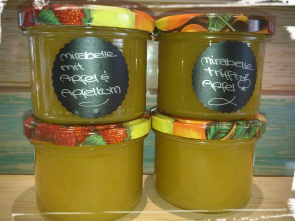 Mirabellenmarmelade mit Apfel