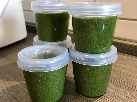 Spinat-Kartoffel-Hähnchen Brei auf Vorrat