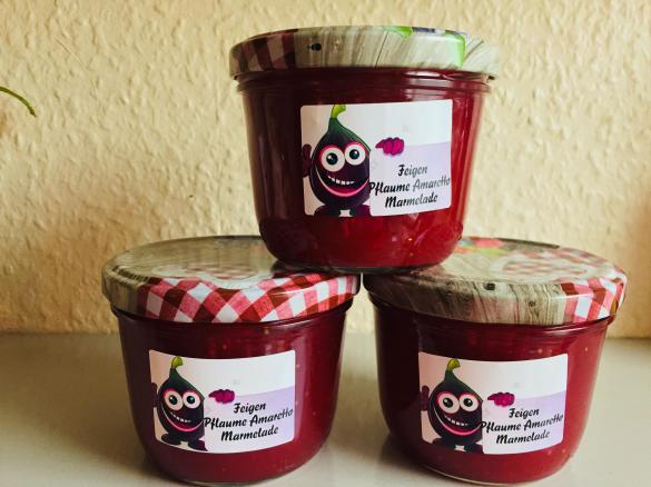 Feigen Marmelade mit Pflaumen und Amaretto