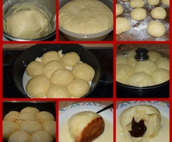 Süße Dampfnudeln mit Vanillesauce