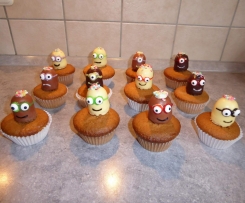 Minions Muffin mit weisser Schokolade