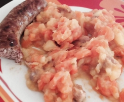 Möhrengemüse mit Bratwurst 