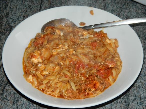 Griechischer Hackauflauf mit Kritharaki Nudeln