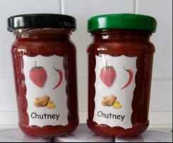 Erdbeerchutney mit Chili und Ingwer