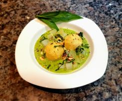 Bärlauch-Parmesanknödel mit Kohlrabi