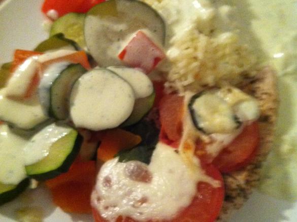 Hähnchenfilet mit Basilikumsoße