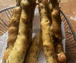 Flûtes (Hefestangen mit Kräuter-Öl)