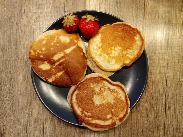 Zuckerfreie Bananen -Pancakes mit Skyr