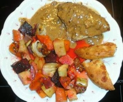 gefüllte Putenschnitzel